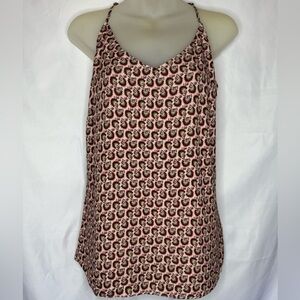 CAbi Asymmetrical Pink and Red Camisole